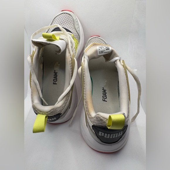Puma Womens Sneakers - White, Yellow, and Gray - Picture 7 of 8